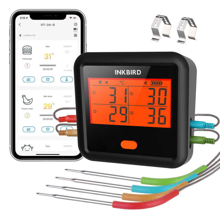 INKBIRD Bluetooth BBQ Thermometer IDT-34c-B