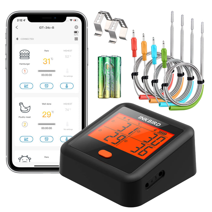 INKBIRD Bluetooth BBQ Thermometer IDT-34c-B