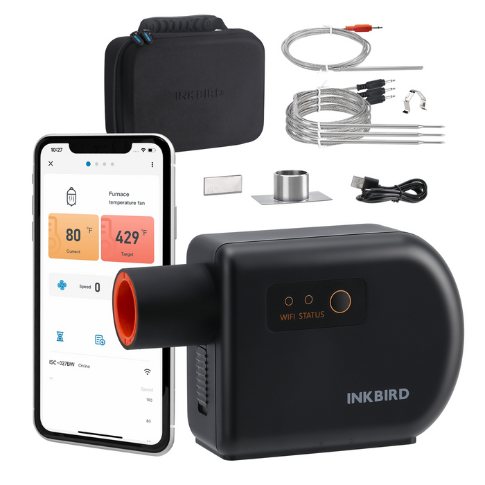 INKBIRD Wi-Fi Bluetooth Smoker Fan Controller Temperature Gauge ISC-027BW