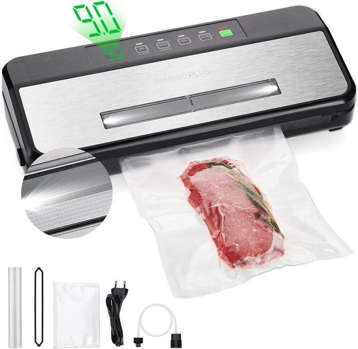 INKBIRD Auto Vacuum Food Sealer INK-VS03 with Viewable Window Built-in Cutter Starter Kits