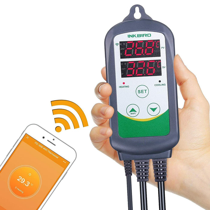 INKBIRD Wifi Temperature Controller ITC-308 + Wifi Humidistat Controller IHC-200