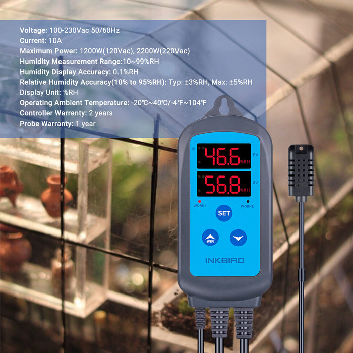 INKBIRD Wifi Temperature Controller ITC-308 + Wifi Humidistat Controller IHC-200