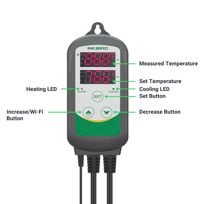 Digital Temperature Controller ITC-308 WIFI With Aquarium Probe