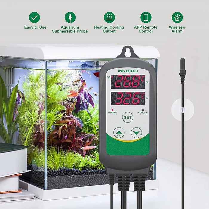 Digital Temperature Controller ITC-308 WIFI With Aquarium Probe