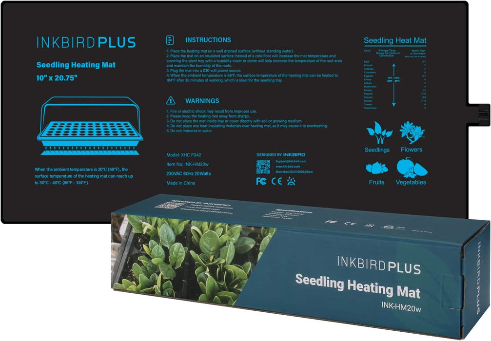 20W Seedling Heating Mat Waterproof 52x25cm INK-HM20W 240V