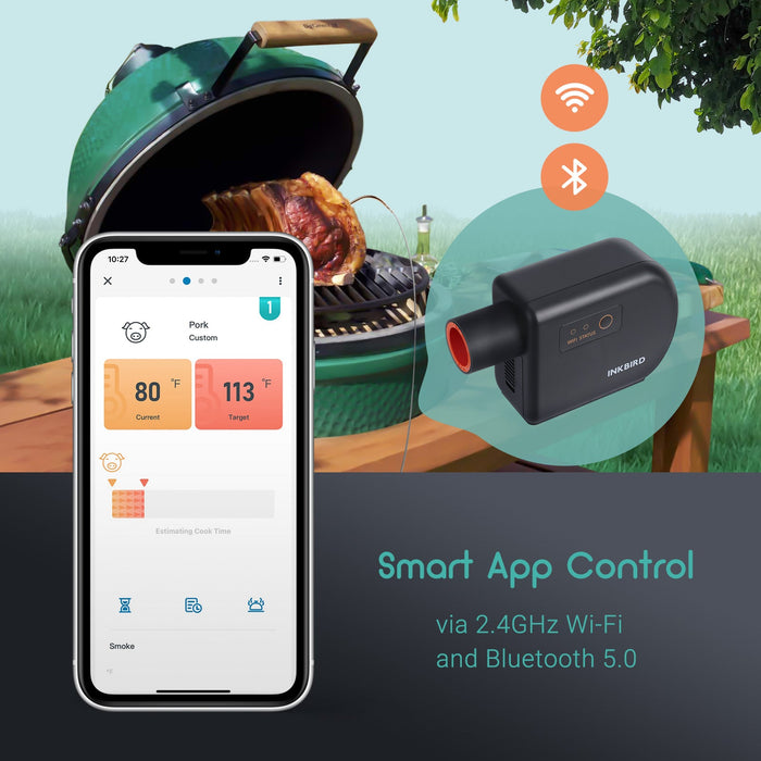 INKBIRD Wi-Fi Bluetooth Smoker Fan Controller Temperature Gauge  ISC-027BW