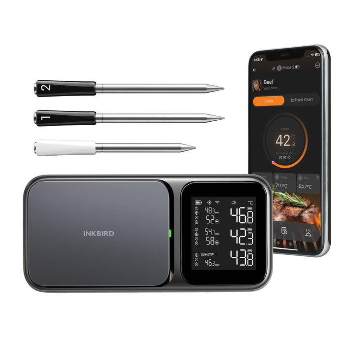 INKBIRD Wireless BBQ Thermometer 3-Probe INT-33-BW