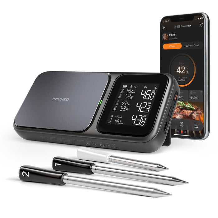 INKBIRD Wireless BBQ Thermometer 3-Probe INT-33-BW