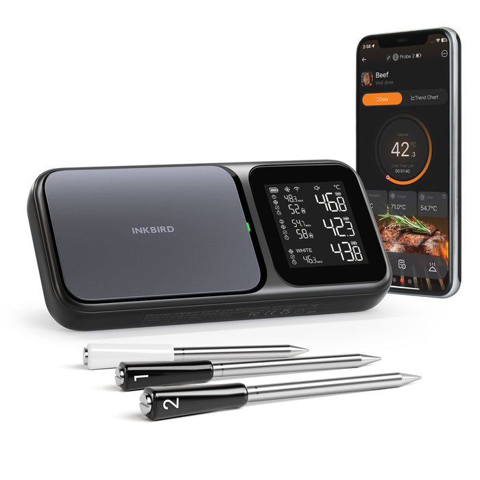 INKBIRD Wireless BBQ Thermometer 3-Probe INT-33-BW