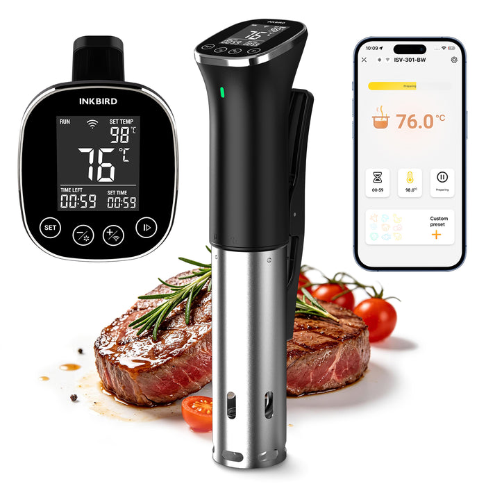 INKBIRD 5G/2.4G WiFi Bluetooth Smart Sous Vide Machine Slow Cooker ISV-301W IPX7 Waterproof