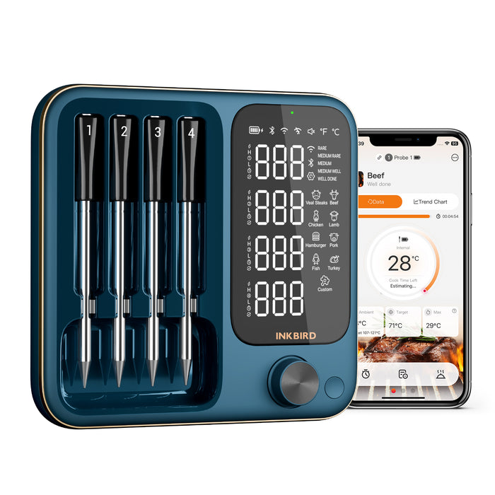 INKBIRD Wireless BBQ Thermometer 4-Probe Multi-Sensor INT-14S-BW