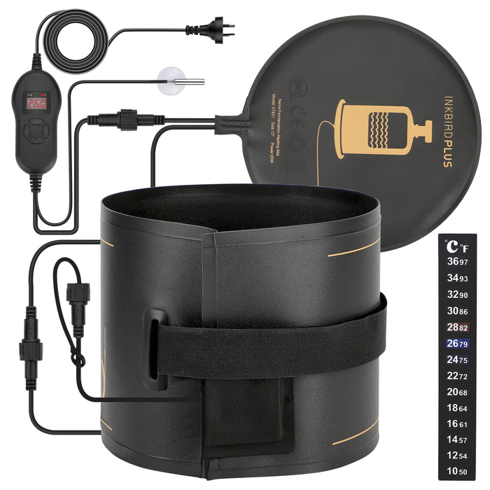 INKBIRDPLUS 2-in-1 Heat Mat Combo, Daisy Chain Heating Mats with Temperature Controller