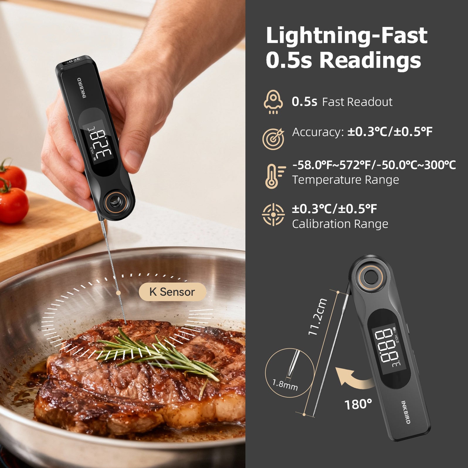 Inkbird - IHT-2PB (Ultrafast Instant & Bluetooth Thermometer Probes