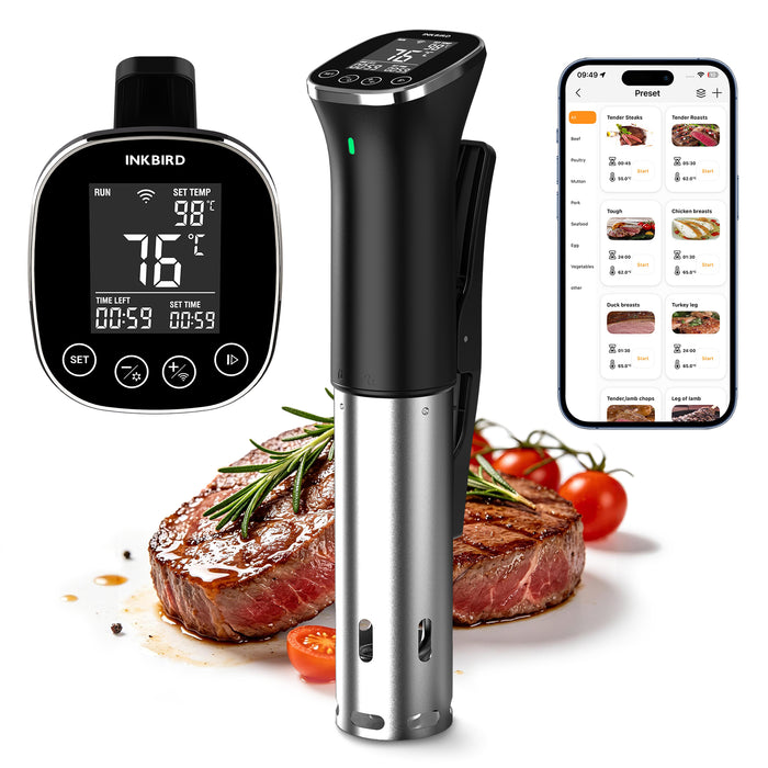 INKBIRD 5G/2.4G WiFi Bluetooth Smart Sous Vide Machine Slow Cooker ISV-301W IPX7 Waterproof