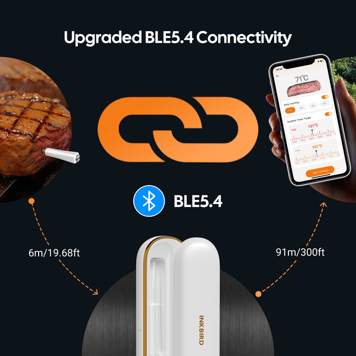 INKBIRD INT-11S-B Bluetooth Meat Thermometer with Ultra Accurate Multi-sensor Meat Probe