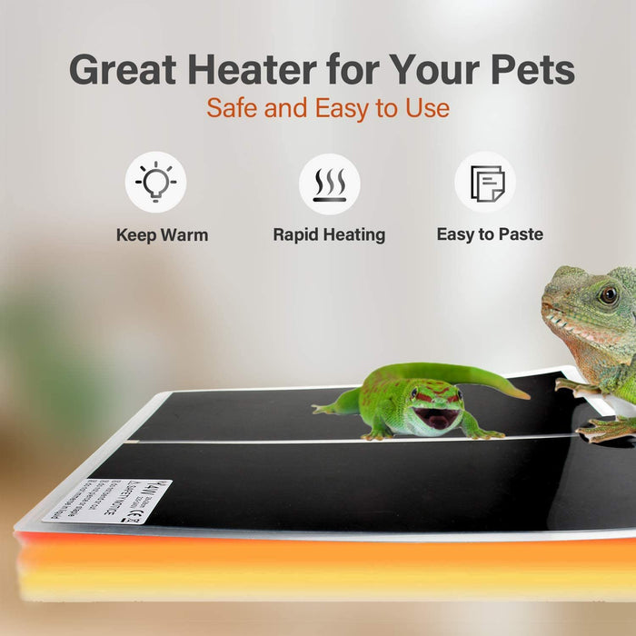 Reptiles Heat Mat 2-Pack 5W/7W/14W for Lizard Spider Turtle Incubator
