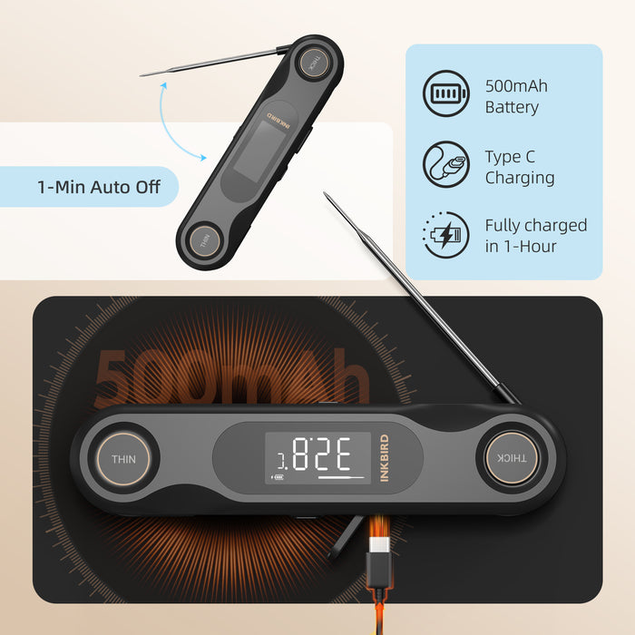 INKBIRD Dual Probe Instant Read Meat Thermometer IHT-42K