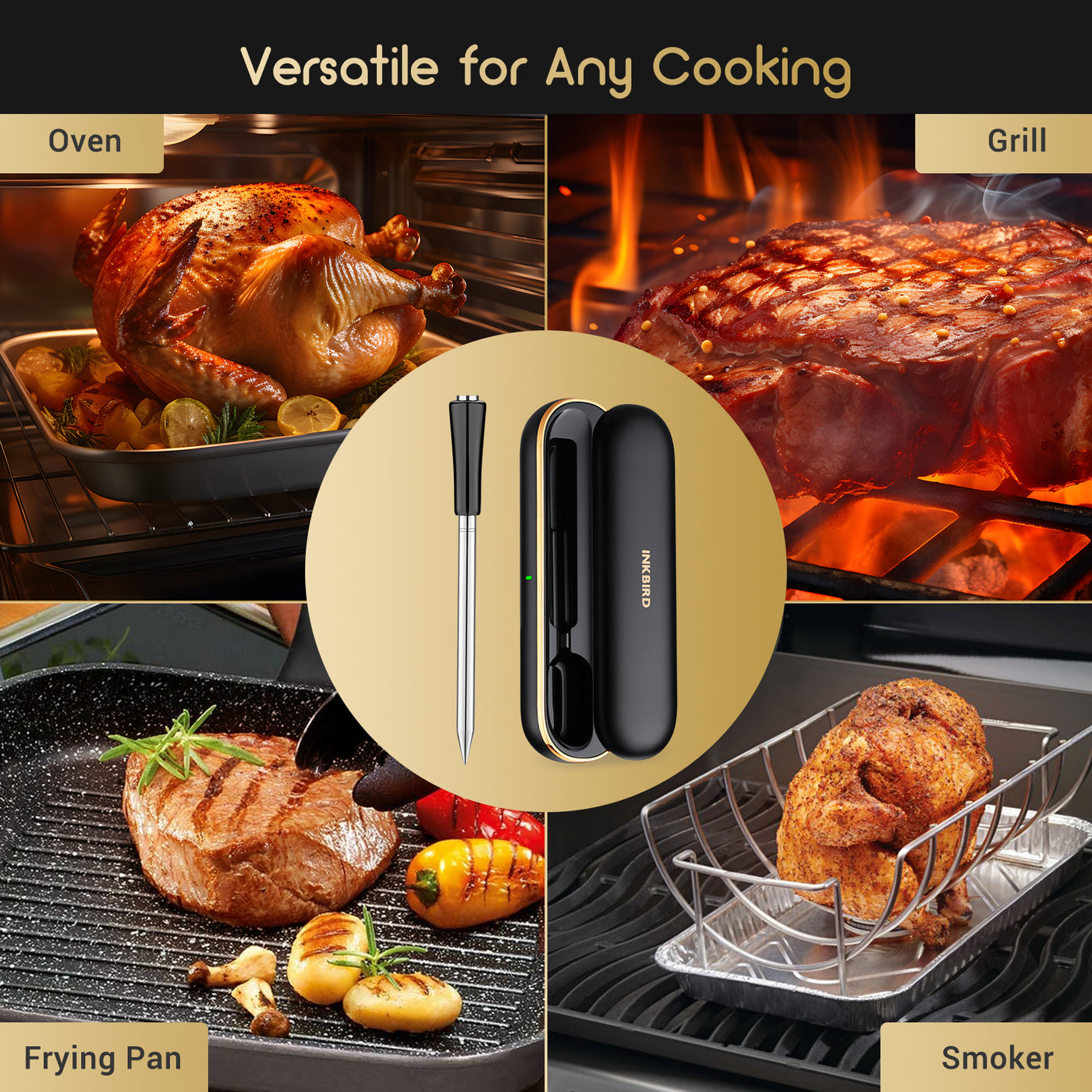 INKBIRD Bluetooth 2in1 Truly Wireless Meat Thermometer INT11PB