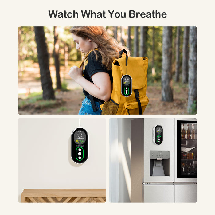 INKBIRDPLUS Indoor Air Quality Monitor PM2.5 PM10 Temperature Humidity Detector with Sound and Light Dual Alert,