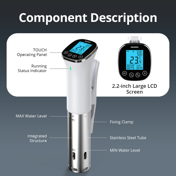 INKBIRD Waterproof Wi-Fi Sous Vide Slow Cooker SSV-103-W 1000W