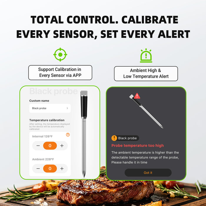 INKBIRD INDT-33-B Wireless & Wired BBQ Thermometer