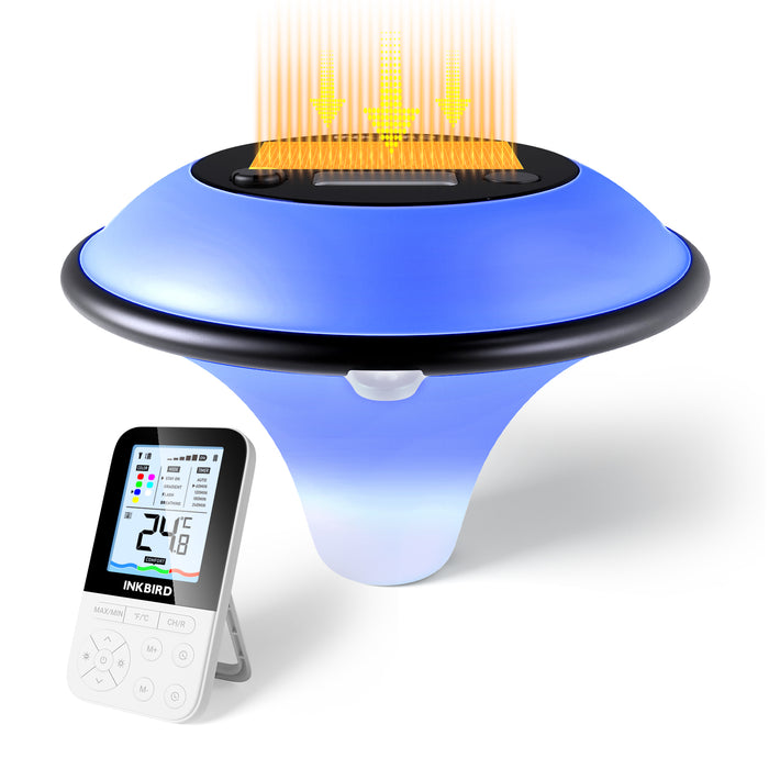 INKBIRD IBS-P05R Solar Powered Wireless Pool Thermometer with Ambient Light IP68 Waterproof