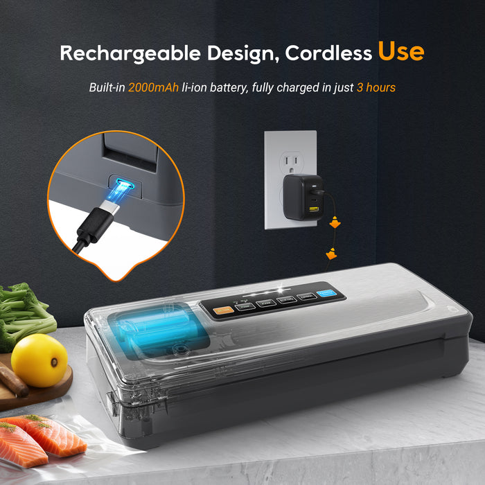 INKBIRD Wireless Vacuum Sealer INK-VS06 Rechargeable Food Sealer Outdoor Camping Picnic