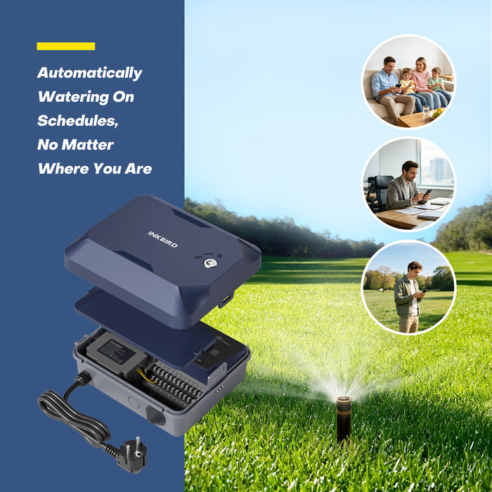 INKBIRD WiFi Smart Sprinkler Controller with  8/12/16-Zone Independent Control
