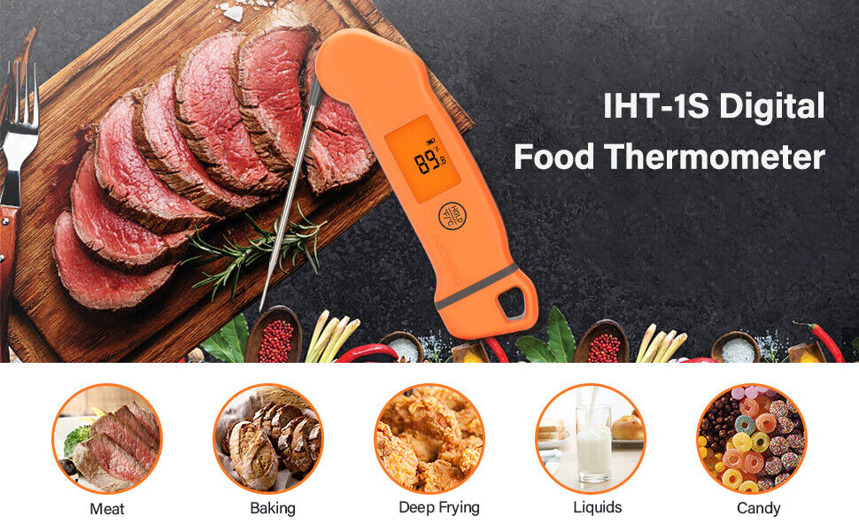 INKBIRD Instant Read BBQ Thermometer IHT-1S + Storage Case