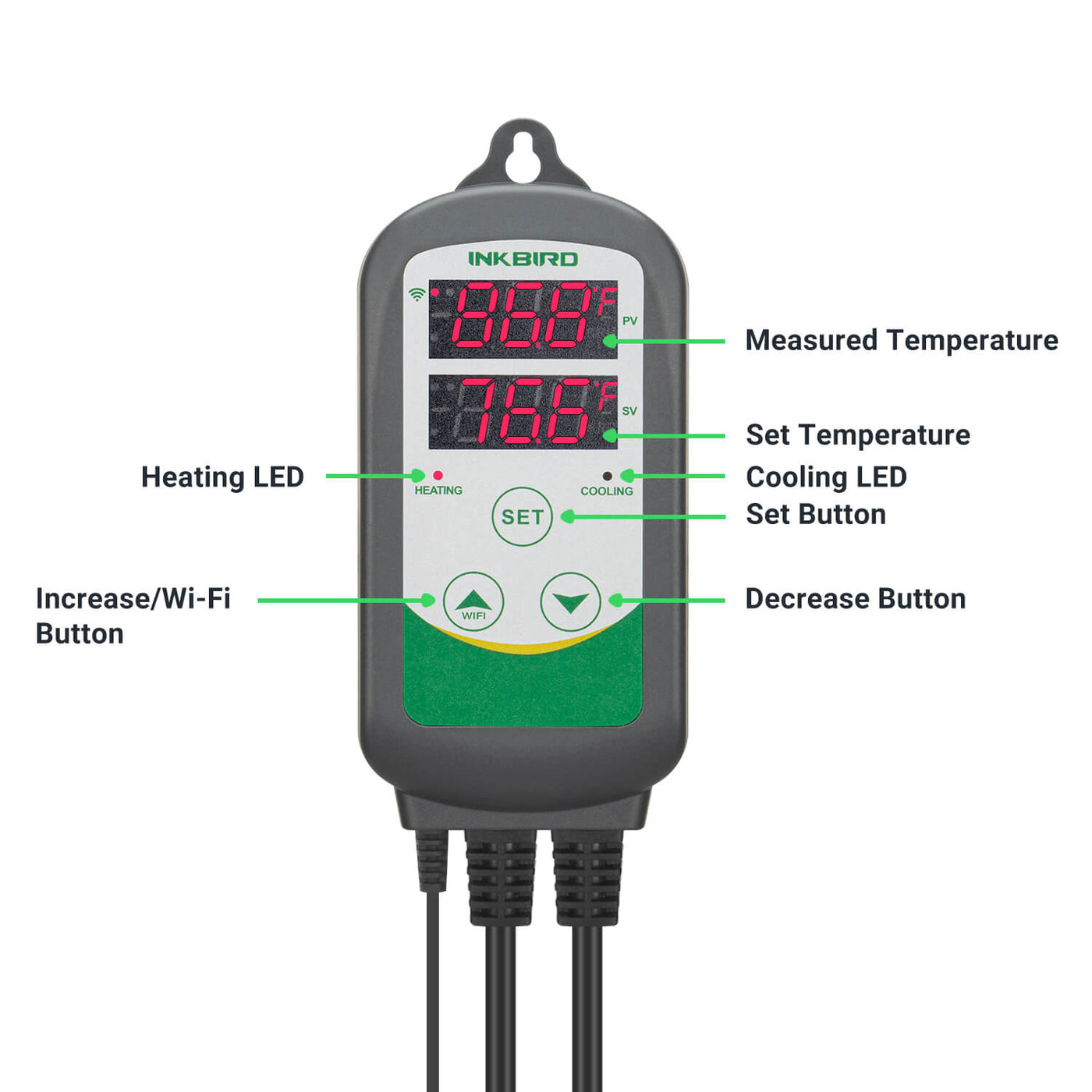 Inkbird ITC-308 Digital Prewired Thermostat Temperature Controller – Home Brew, Heat/Cool, Open Box