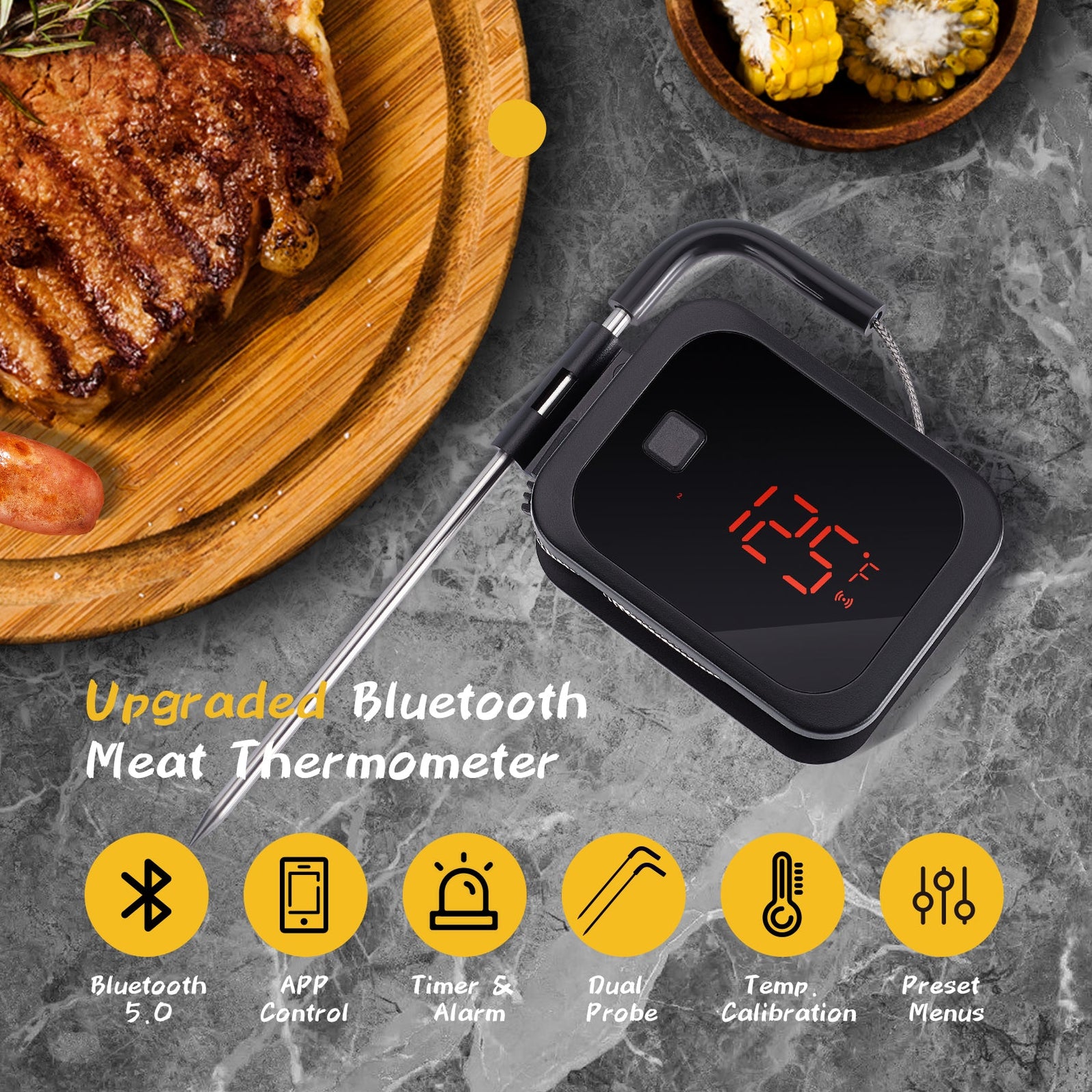 INKBIRD Digital Bluetooth Grilling Oven Barbecue Grill Thermometer IBT