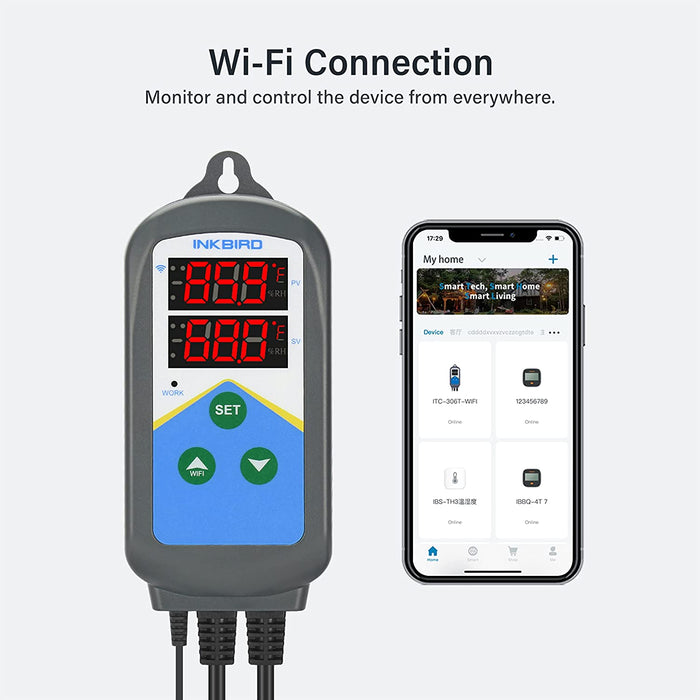 Wi-Fi Temperature Controller ITC-306T-WIFI