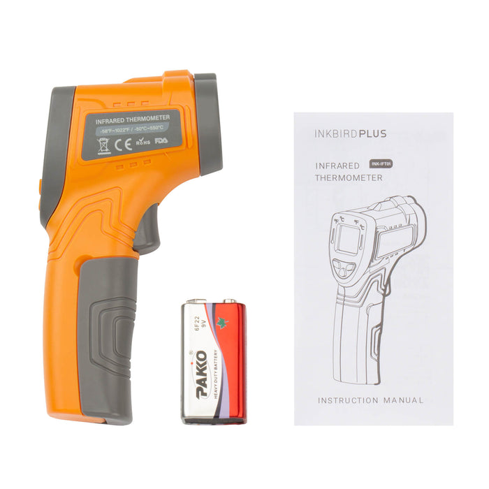 Rechargeable Infrared Thermometer Gun -58°F To 1022°F | Laser Temperature Reader For Cooking & DIY Projects